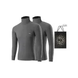 2-Пачка Топ (Темно-Серый + Темно-Серый) 100% хлопок Антибактериальный/Высокий Воротник Ветрозащитный