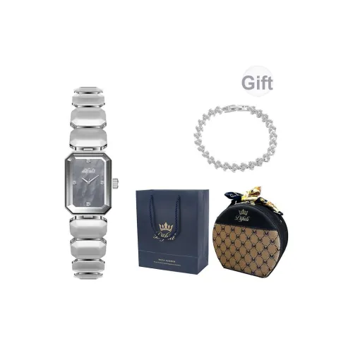 DIFULI Кварцевый механизм сплав ремешок женские часы серый циферблат