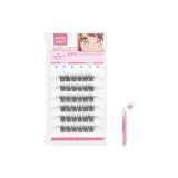 Клей-Бесплатно 6-рядок Рыбка Ласточкин хвост Накладные ресницы + Золотистый Перо Пинцет