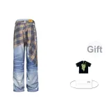 Синий с короткими рукавами рубашка