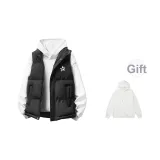 Black Vest + White Hoodie  
Черный жилет + белый худи