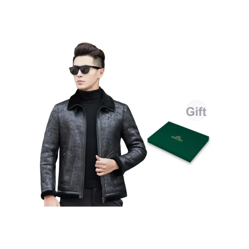 FORTEI Leather Jacket Men's Black