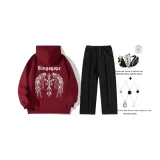 Красный комплект (с модным ожерельем + сумка через плечо)