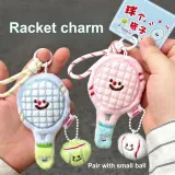 Теннисная кукла, украшение - синий, украшение + розовый