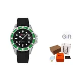 Чёрный циферблат, зелёный ромб