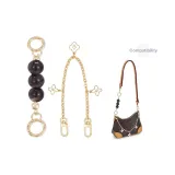 Цепь с бусиной амбры + декоративная цепь с четырехлистным клевером