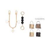 [Золотистый] Черный жемчуг + лунный декоративный, цепочка 30 см