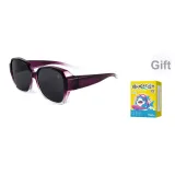 Фиолетовая оправа с черно-серыми линзами