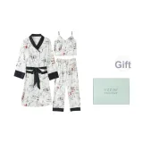 [Подарочная коробка комплект] Китайский стиль, чернильный цветочный, птица и олень, набор из 3 штук