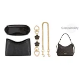 (Черный набор из трех предметов) Бумага DuPont, подкладка + вишневый цветок, цепь-удлинитель 15 см + декоративная цепочка 45 см