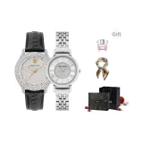 Большая белая часы + гипсофила кристальная