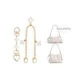 Золотистый [Комплект из 2 предметов] Четырехлистный клевер 15 см + Четырехлистный клевер декоративная цепь 40 см