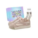 Розовый + Эксклюзивная обувь Коробка + Подарочные носки