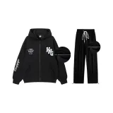 Чёрный топ + чёрные штаны