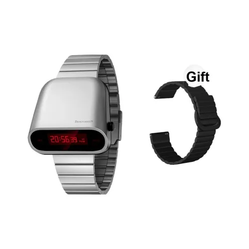 IB BENLYDESIGN S10801S1 Ремешок Электронный Механизм Нержавеющая Сталь Ремешок Часы Мужские Часы Красный Циферблат