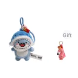 Пухлый Акула-Шарк Синий Шляпа Подвеска + Милый Фламинго Подвеска