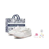 White Pink (Цветочный узор Сумка для покупок + Брелок в виде звезд для обуви + Шнурки)