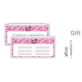 [Два коробки] Традиционный китайский стиль Имитация веерообразных нижних ресниц 24 кластера + клей и пинцет