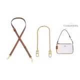 Coach Duchess Золотой 1,5 см Зернистая кожа личи Золотистая пряжка 90-120 см + Бесплатно Декоративная цепочка 40 см