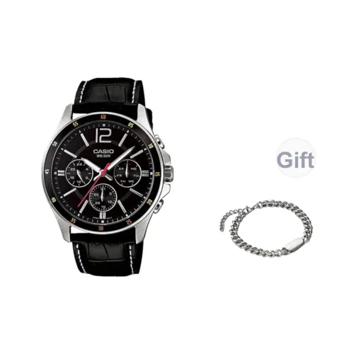 CASIO Кварцевый механизм Часы Мужские Черный циферблат