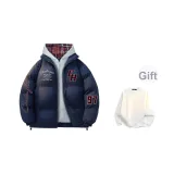 Темно-синяя клетчатая шляпа (в комплекте с круглым вырезом свитшот)