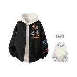 Black (1099 Thermal Cotton Down Jacket, Free White Photinia Gray Sweatshirt)  
Черный (1099 Термический хлопковый пуховик, Бесплатный белый Фотиния серый свитшот)