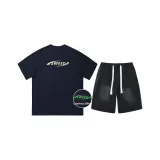 Комплект (Темно-синий топ + дымчато-серые штаны)