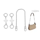 Серебряный белый клевер четырехлистный, цепь-удлинитель 10 см*2 + декоративная цепочка 40 см