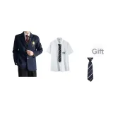 Темно-синий синий пальто + белая рубашка [включает галстук]