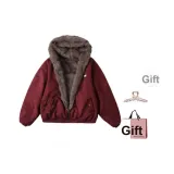 Красный, двусторонний, с подарками заколка-краб и эксклюзивная сумка для покупок