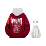 Бордовый [MY1099 Хлопковый пуховик] (в комплекте с высококачественным белым и серым свитшотом Фотиния)