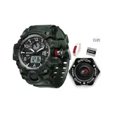 Зеленый камуфляж, белый