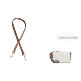 Молочно-чайный, зернистая кожа, личи, кожаный ремешок, 67 см [подмышечное позиционирование, стиль]