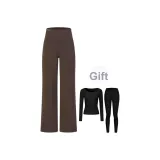 [Флисовая подкладка Стандартное издание] Теплый каштановый кофейный, длина тела 160-167 см