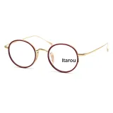 Ярко-золотая рамка + винно-красный круг