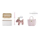 [Розовый двухкомпонентный комплект 1] Отделение, стиль бумага DuPont, водонепроницаемый подклад + износостойкая застежка (бесплатный брелок включен)