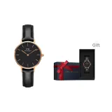 Новый ограниченный выпуск Cherished, синяя коробка, черная коровья кожа, золотые часы