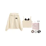 Пальто с флисовой подкладкой + топ на бретелях