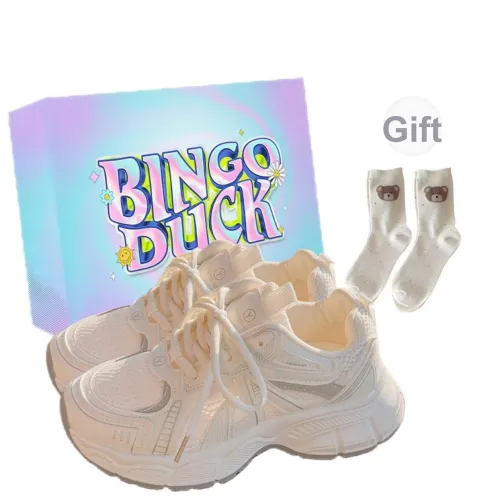 BINGO DUCK Низкие кеды с толстой подошвой Женские