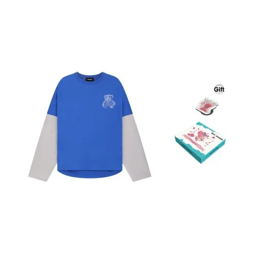 WE11DONE Длинный рукав Т-рубашка Унисекс Синий