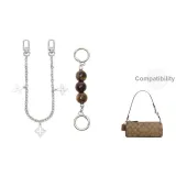 [Серебряный] Амбра Жемчужный + Четырехлистный Клевер Декоративная Цепь 30 см