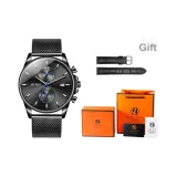 Чёрный Синий [Включает ремень из натуральной кожи и коробку]