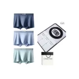 [9053 Коровья кожа ремень] 120S Ленцинг модал [Королевский синий + Светло-синий + Циановый] 3 шт Подарочная коробка комплект