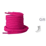 Смелый Твист Шнурки - Розовый Красный [Включает Спортивные Носки]