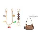 [Золотистый] Амбра Жемчужный + Многоэлементная Декоративная Цепь 30 см