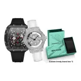 MF0399G-MF0486L Серебристо-черный Чехол Виниловый Белый Ремень