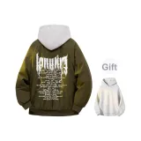 Армейская зеленая куртка (в комплекте с высококачественным белым и серым свитшотом с фотокемией)