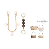 [Золотистый] Амбра Жемчужный + Камелия Декоративная Цепь 30 см