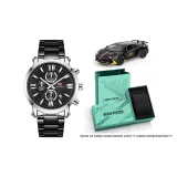 MF0219G Серебристый корпус с черным циферблатом, стальной браслет [Ограниченный выпуск, комплект для гонок]