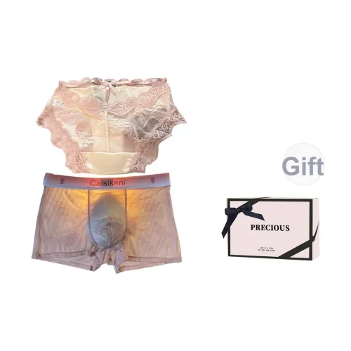 TLXT 631 Кожа + B7812 Розовый Парный + [Коробка на День Влюбленных] Унисекс Трусики-бикини